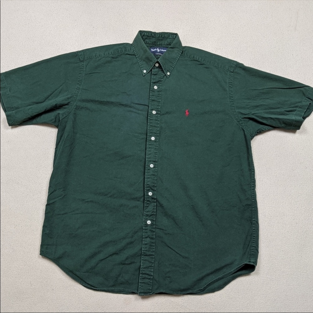 Vtg Ralph Lauren Blake Cotton S/S Button Up Mens L
